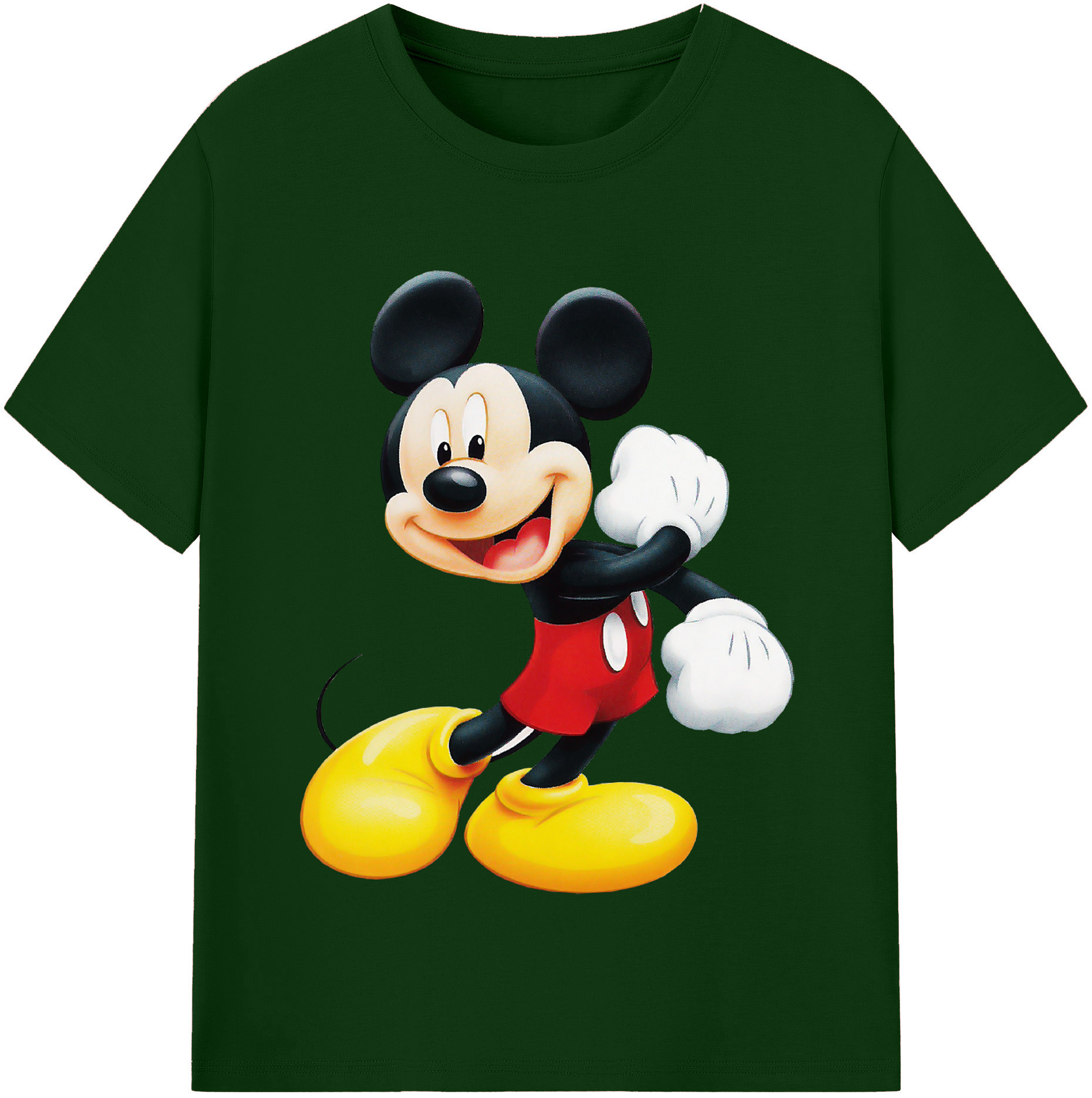 （画像用） ミッキーマウス Mickey Mouse 綿100％半袖Tシャツ（フロントプリント）
